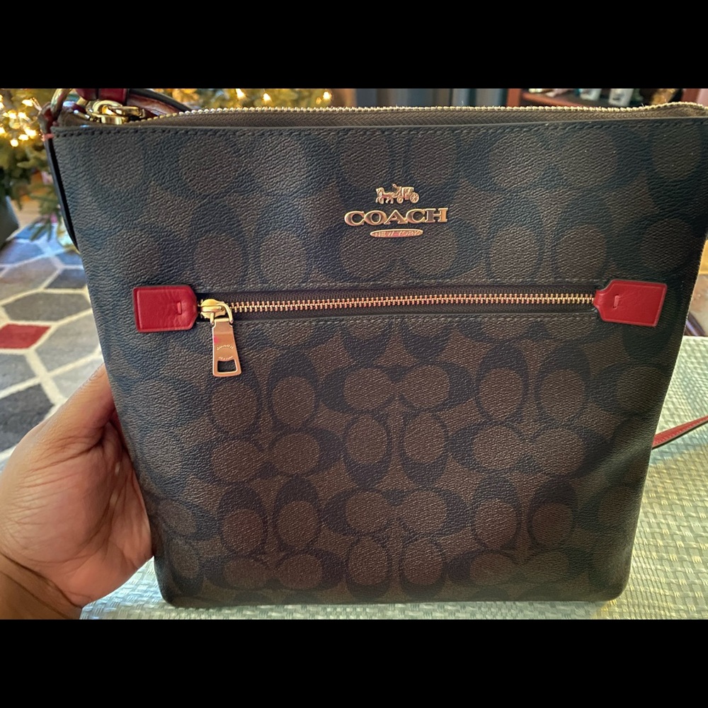 Coach Crossbody bag with Red Straps